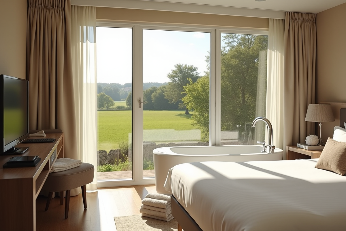 Chambre d'hôtel de luxe en Normandie avec jacuzzi privé