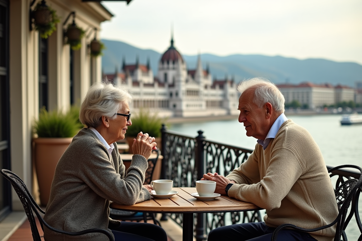 Couple âgé profitant d