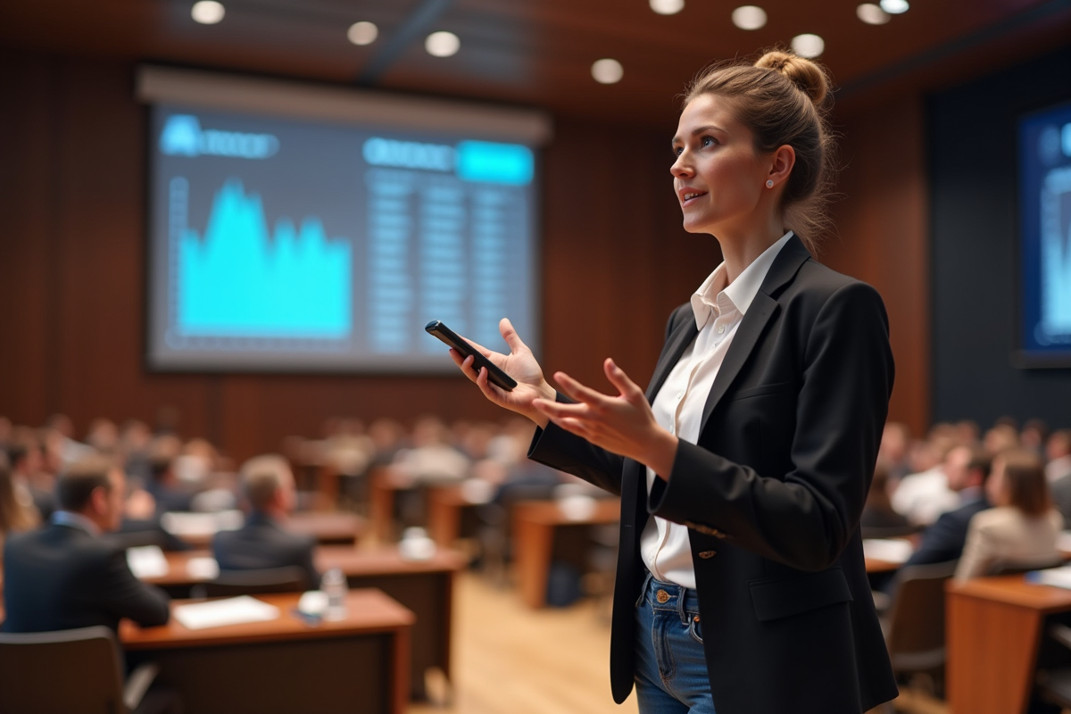 Jeune femme confiante lors d